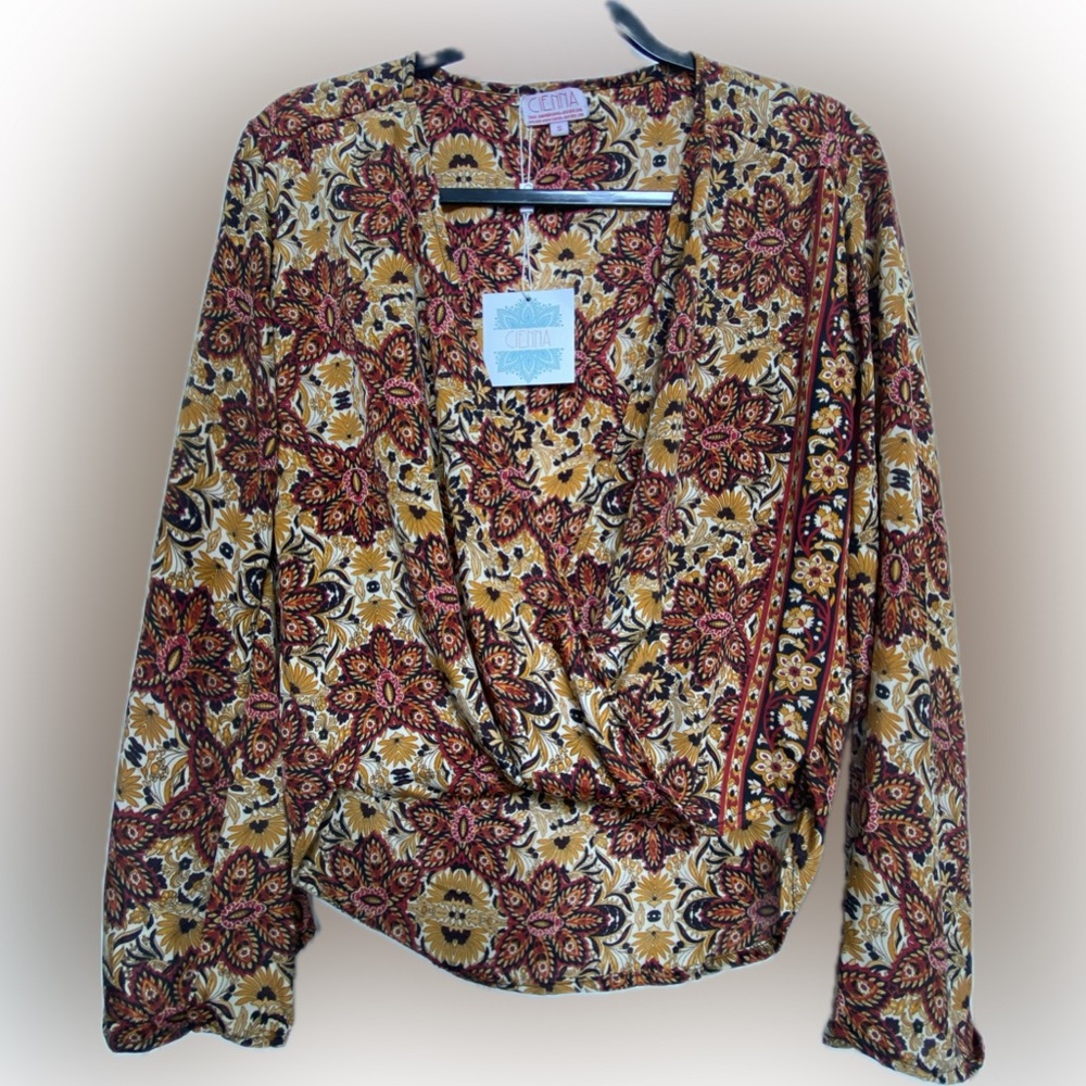 NWT Cienna Solstice wrap top S